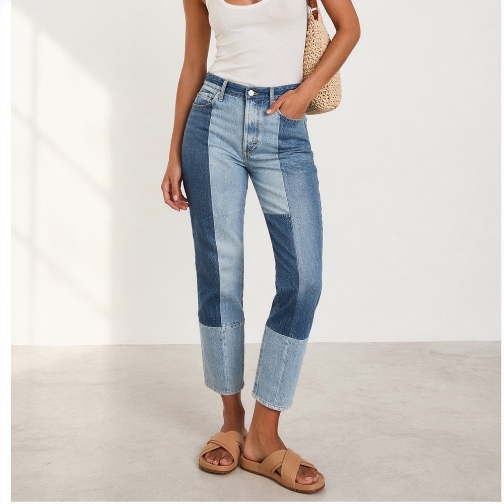 Rag and Bone Miramar‎ Nina Cigarette Jeans Women's 26 Byron Patch Stretch Blue